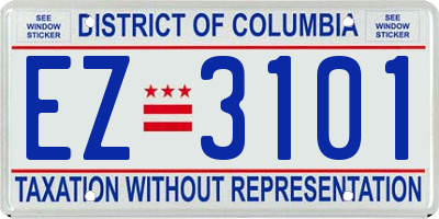 DC license plate EZ3101