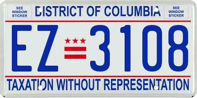 DC license plate EZ3108