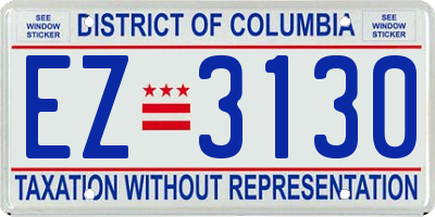 DC license plate EZ3130