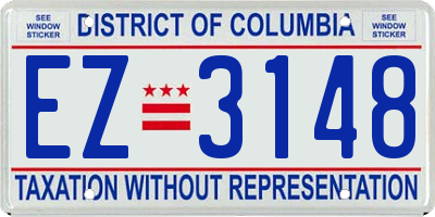 DC license plate EZ3148