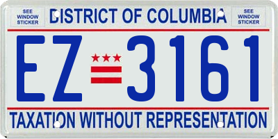 DC license plate EZ3161