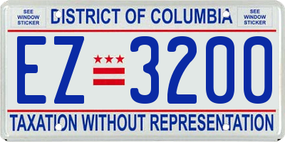 DC license plate EZ3200