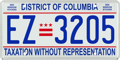 DC license plate EZ3205