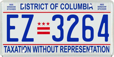 DC license plate EZ3264