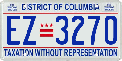 DC license plate EZ3270