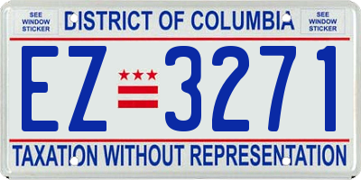 DC license plate EZ3271