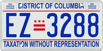 DC license plate EZ3288