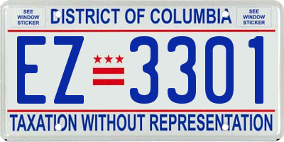 DC license plate EZ3301