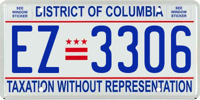 DC license plate EZ3306