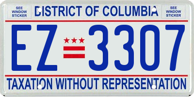 DC license plate EZ3307