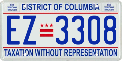 DC license plate EZ3308