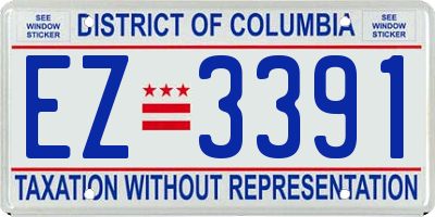 DC license plate EZ3391