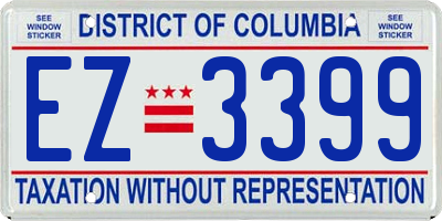 DC license plate EZ3399
