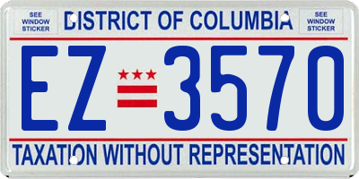 DC license plate EZ3570