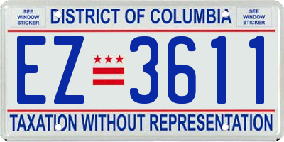 DC license plate EZ3611