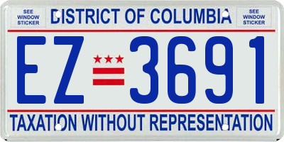 DC license plate EZ3691