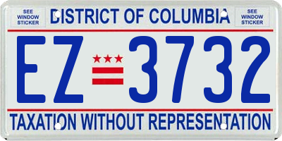 DC license plate EZ3732