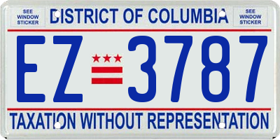 DC license plate EZ3787