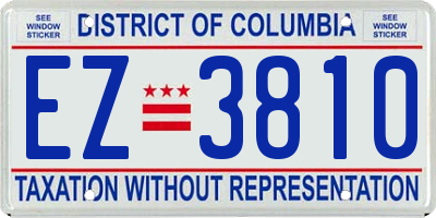 DC license plate EZ3810