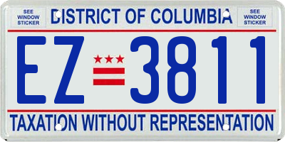 DC license plate EZ3811