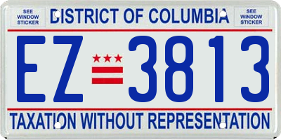 DC license plate EZ3813