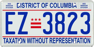 DC license plate EZ3823