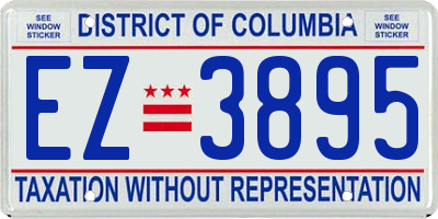 DC license plate EZ3895