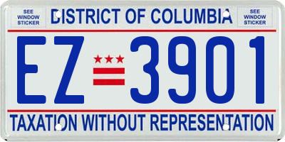 DC license plate EZ3901