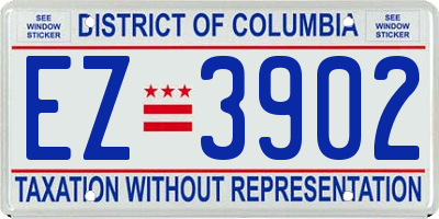 DC license plate EZ3902