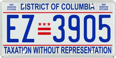 DC license plate EZ3905