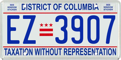 DC license plate EZ3907