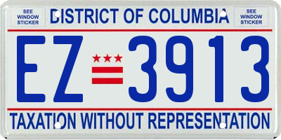 DC license plate EZ3913