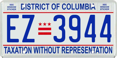 DC license plate EZ3944