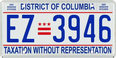 DC license plate EZ3946