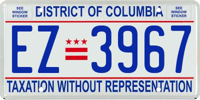 DC license plate EZ3967