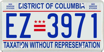 DC license plate EZ3971