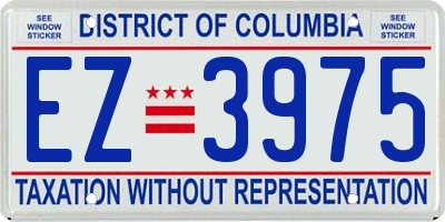 DC license plate EZ3975