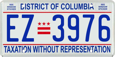 DC license plate EZ3976