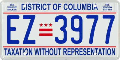 DC license plate EZ3977