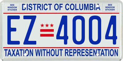 DC license plate EZ4004