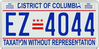 DC license plate EZ4044