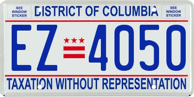 DC license plate EZ4050