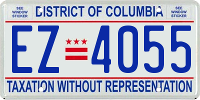 DC license plate EZ4055