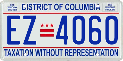 DC license plate EZ4060