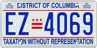 DC license plate EZ4069