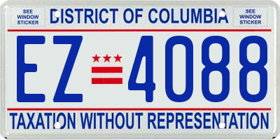 DC license plate EZ4088