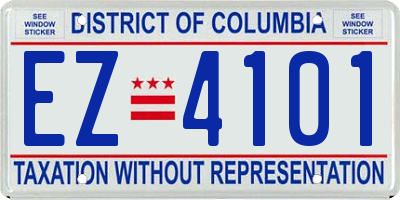 DC license plate EZ4101