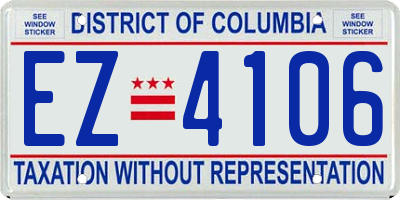 DC license plate EZ4106