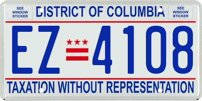 DC license plate EZ4108