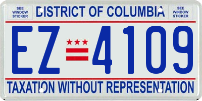 DC license plate EZ4109